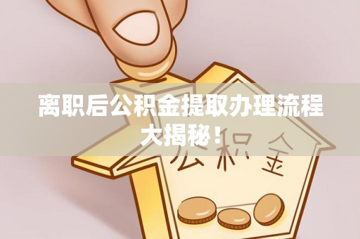 娄星离职后公积金提取办理流程大揭秘！