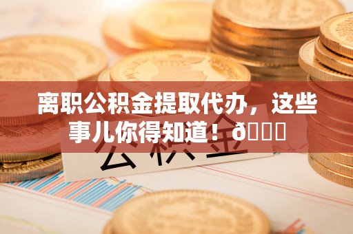 娄星离职公积金提取代办，这些事儿你得知道！😎