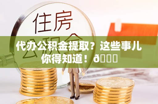 娄星代办公积金提取？这些事儿你得知道！😎