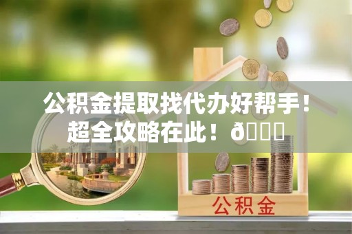 娄星公积金提取找代办好帮手！超全攻略在此！😎